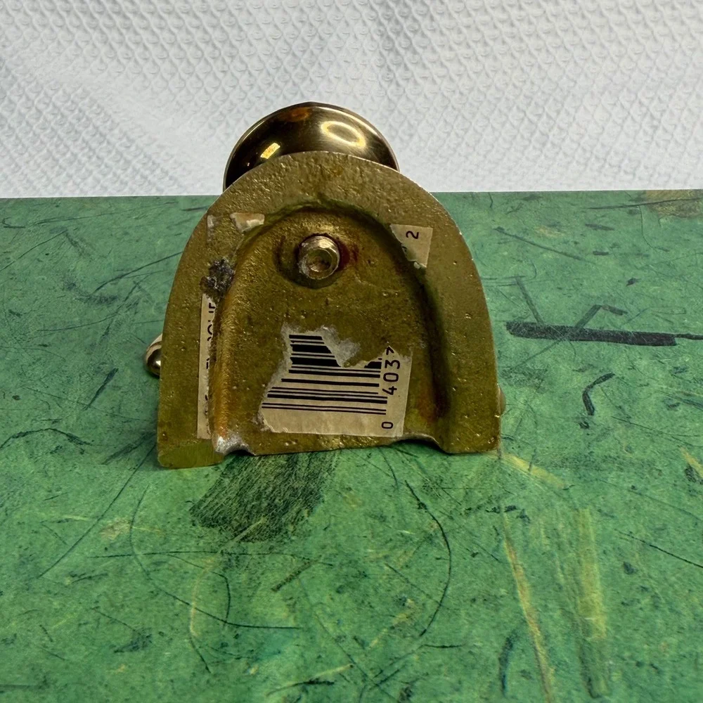Vintage Solid Brass Teddy Bear Taper Candle Holder Nursery Decor 3.5 Inch